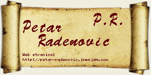 Petar Radenović vizit kartica
